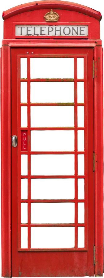 Isolated British Telephone Box