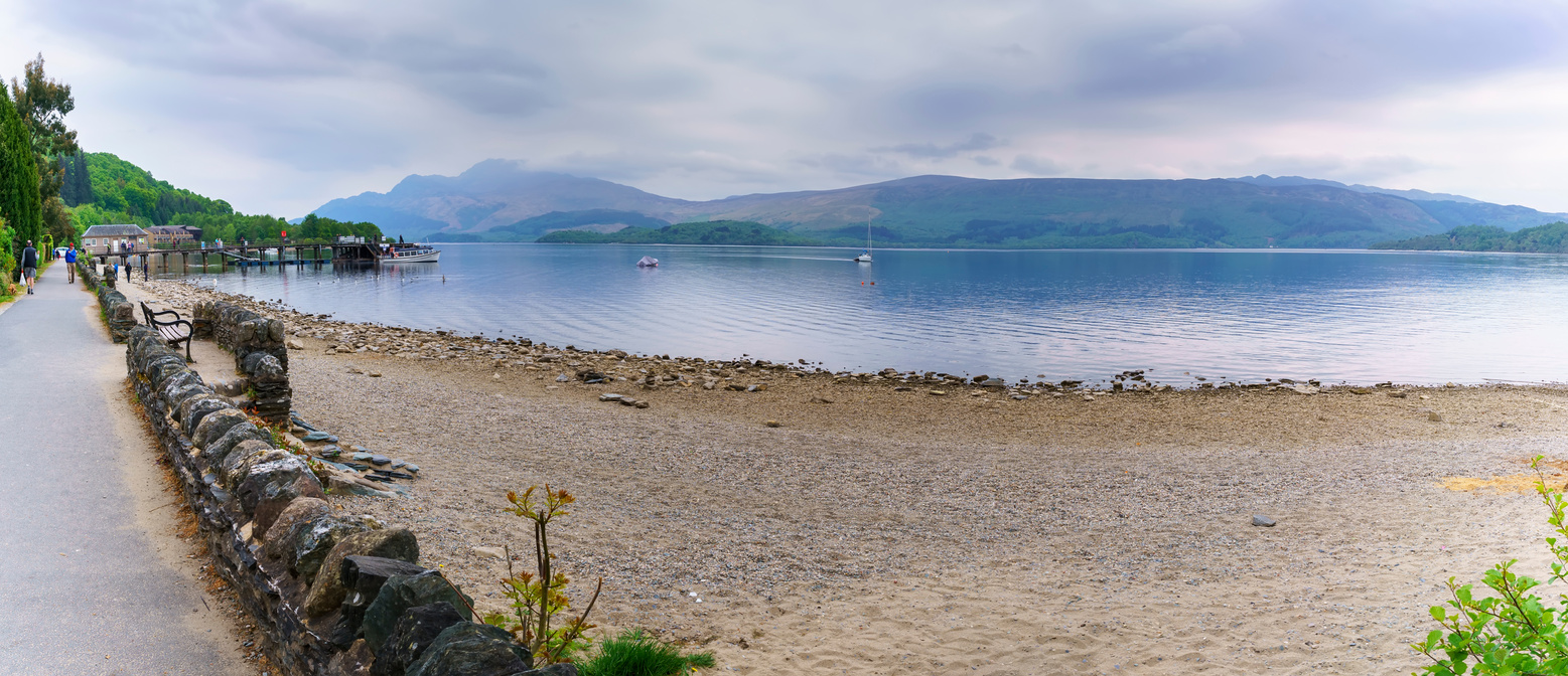 Panoramic scenery of Loch Lomond in The Trossachs National Park , Luss , Scotland